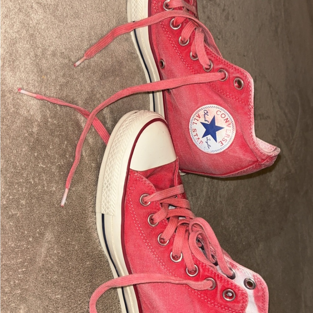 Converse Red High-Top Sneakers with wedge